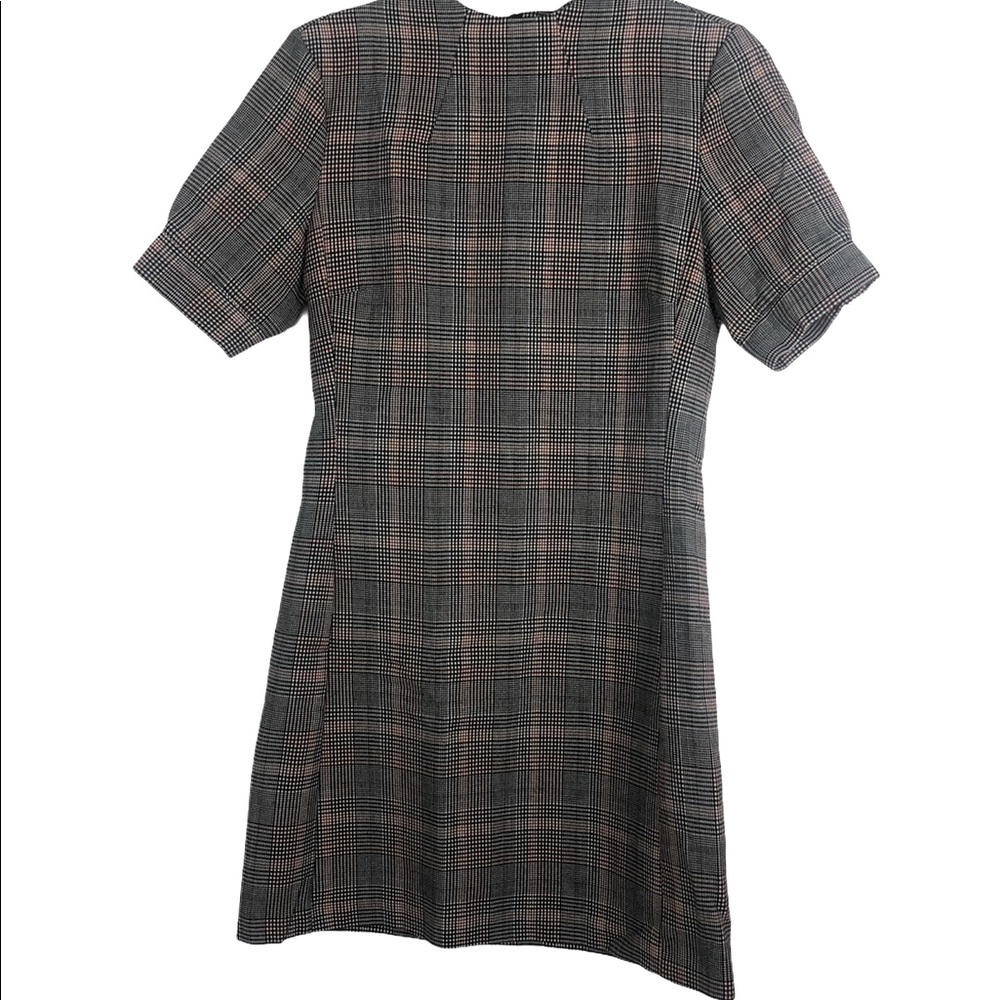 H&M Plaid Mockneck Sheath Dress